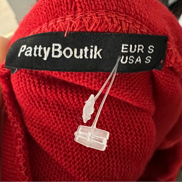 Patty Boutik red cowl neck sweater dress size small - Picture 5 of 6
